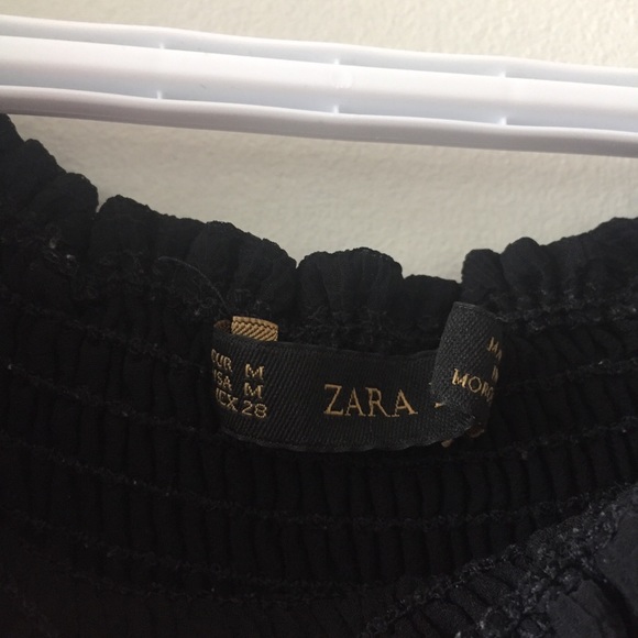 Zara Off Shoulder Black Blouse - Picture 9 of 9